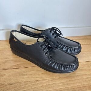 SAS Siesta Loafers Women's Black Leather Lace-Up Loafer Oxford size 11